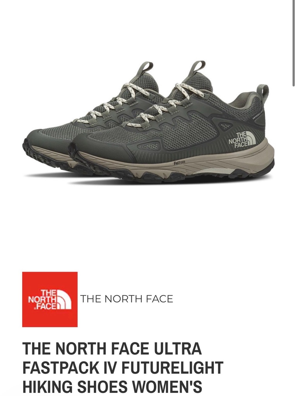The North Face Women's Ultra Fastpack IV Hiking Shoes — Agave Green VintageWhite